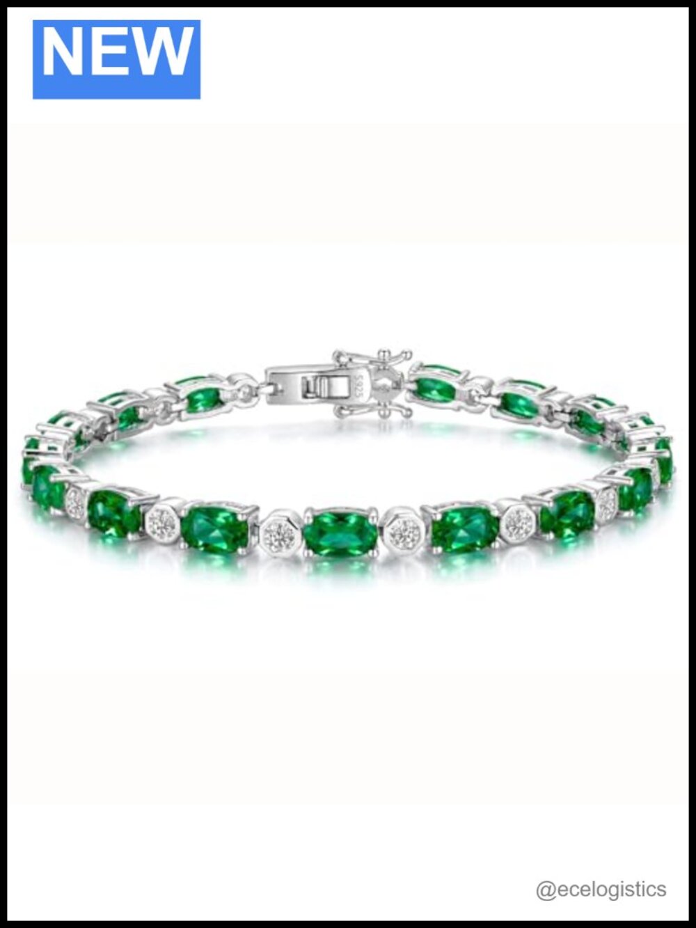 S925 Sterling Silver Tennis Bracelet for Women 7.2 Inch Birthstone